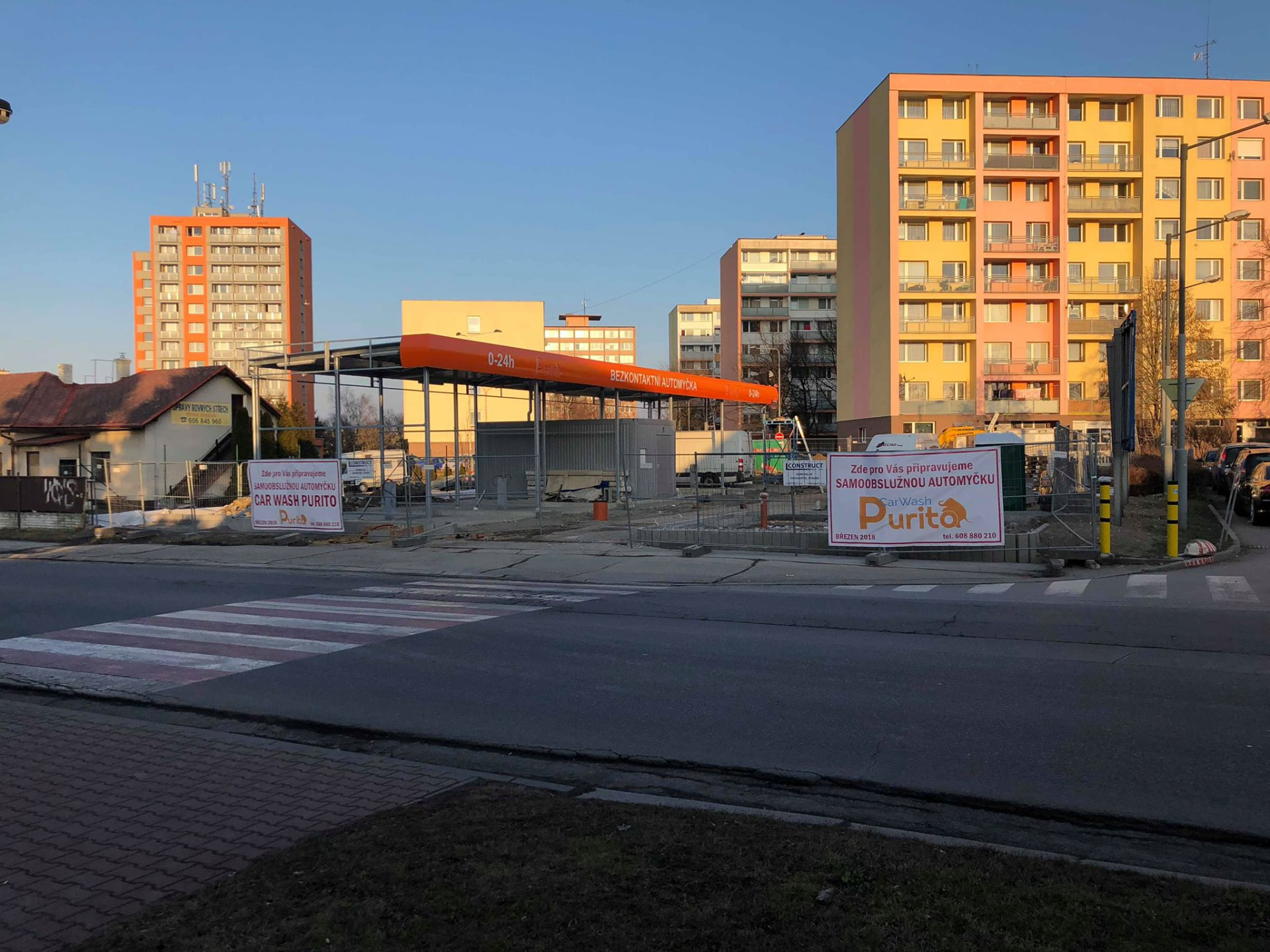 Výstavba bezkontaktní automyčky Car Wash Purito v Kladně