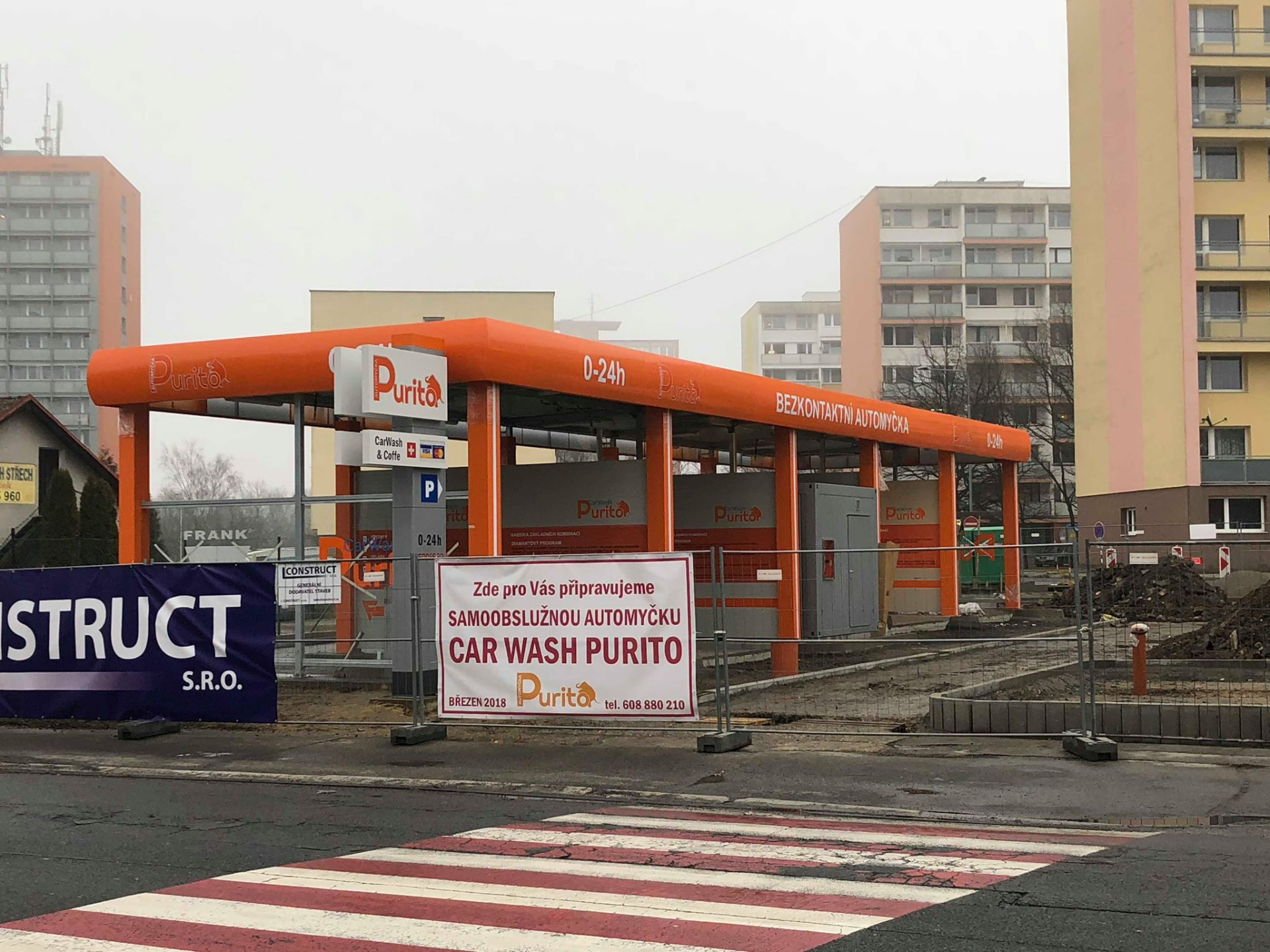 Hotová bezkontaktní automyčka Purito v provozu 0–24 h