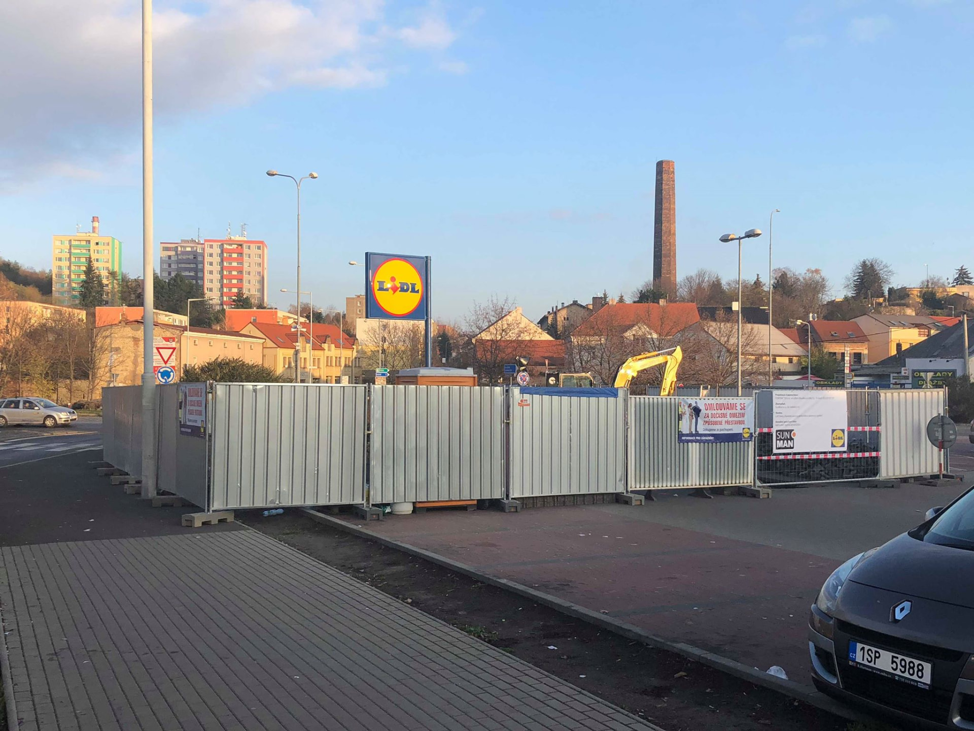 Zařízení stavby při přestavbě prodejny Lidl
